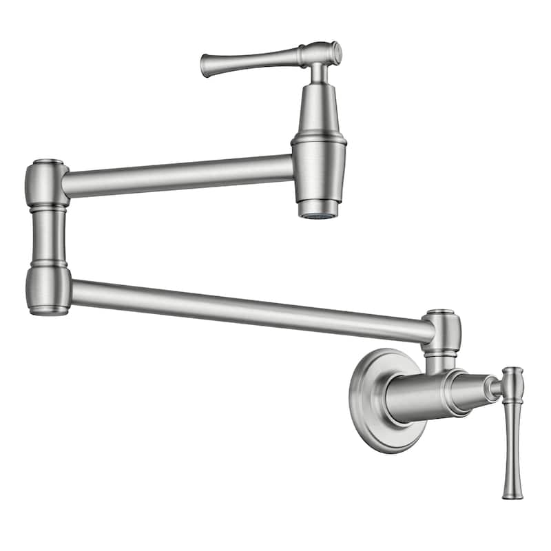 KRAUS Allyn Wall Mount Pot Filler Kitchen Faucet with Retractable Arm