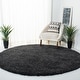 preview thumbnail 124 of 129, SAFAVIEH Milan Shag Maibritt 2-inch Thick Area Rug 7' x 7' Round - Dark Grey