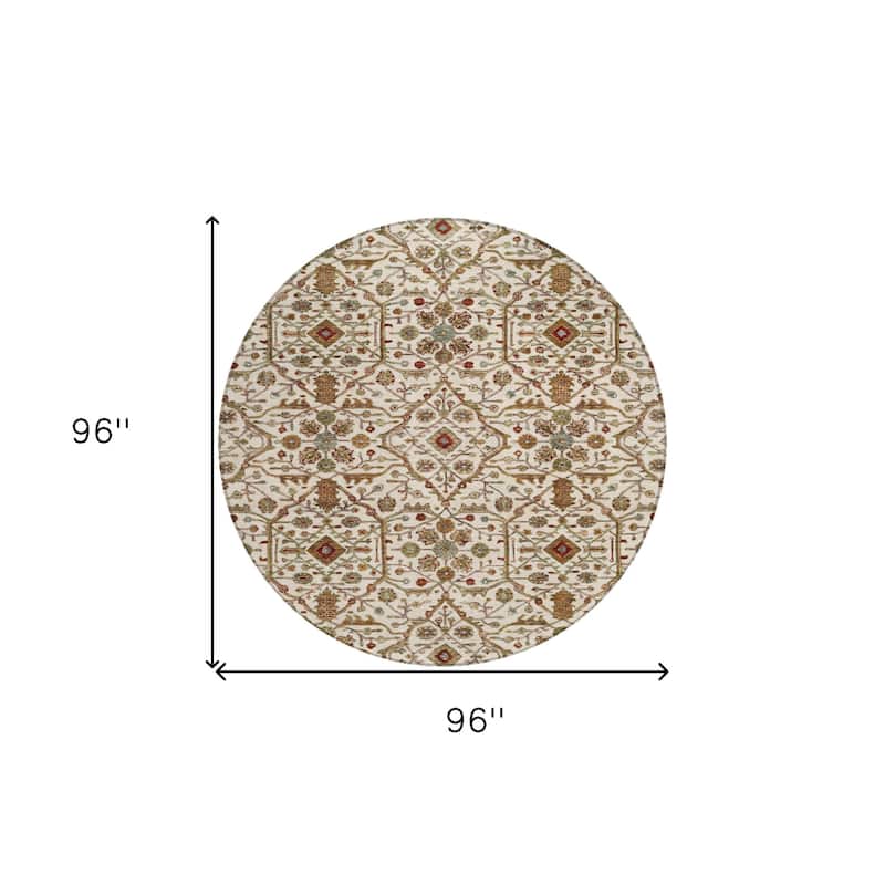 HomeRoots Floral Transitional Rectangle Outdoor Rug