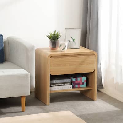 NPD Furniture Delmare KD Side/ End Table with 1 Drawer