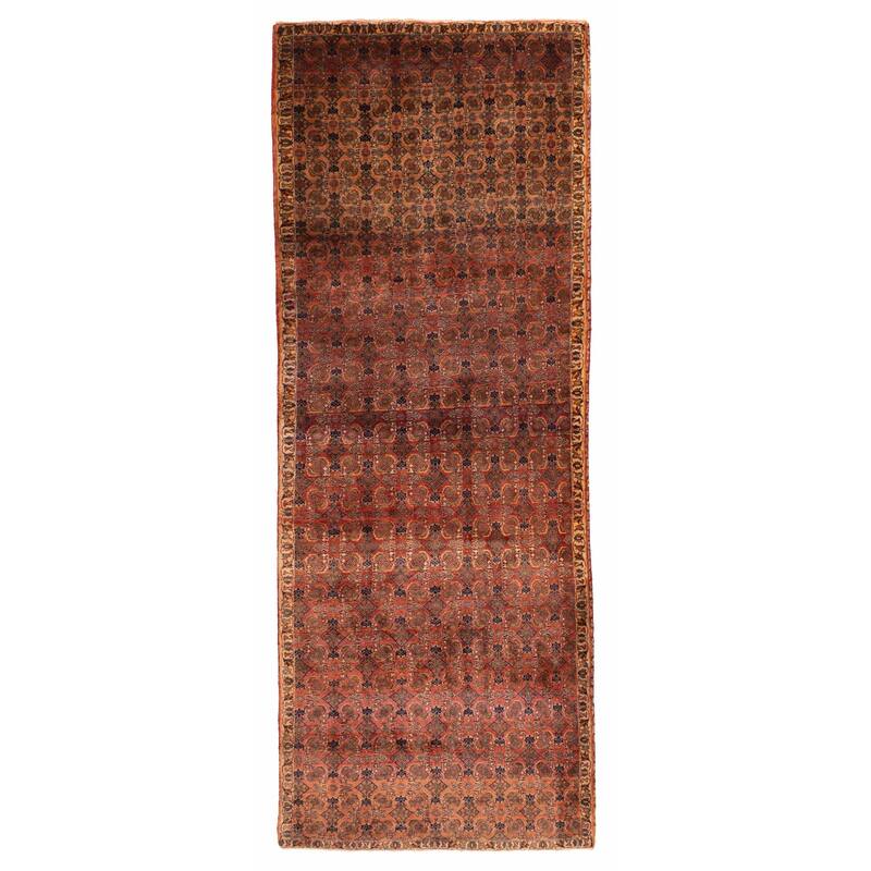 ECARPETGALLERY Hand-knotted Kayseri Vintage Red Wool Rug - 3'7 x 10'0