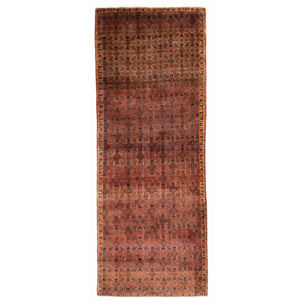 ECARPETGALLERY Hand-knotted Kayseri Vintage Red Wool Rug - 3'7 x 10'0