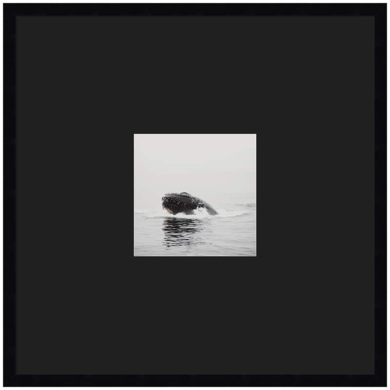 Kate and Laurel Humpback Whale No. 4 by Laura Evans Framed Wall Art Print Matted - 25x25