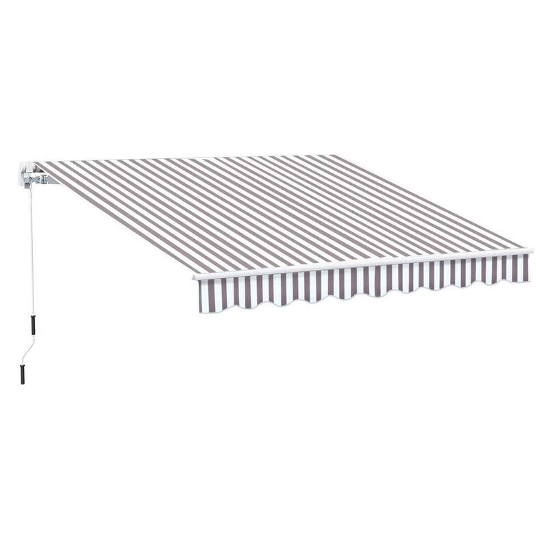 10' x 8' Retractable Sun Shade Patio/Window Awning - Polyester Fabric