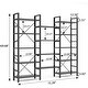 preview thumbnail 21 of 26, Open Triple Wide 5-Shelf Bookcase, Industrial Etagere Bookshelf for Home & Office