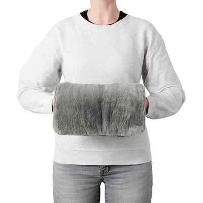 Brookstone Faux Fur Hand Warmer and Gel Pack