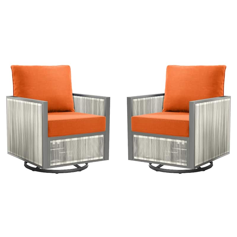 2 Pairs 6 Inch Seat & Back Cushion - Orange - 6 Inch