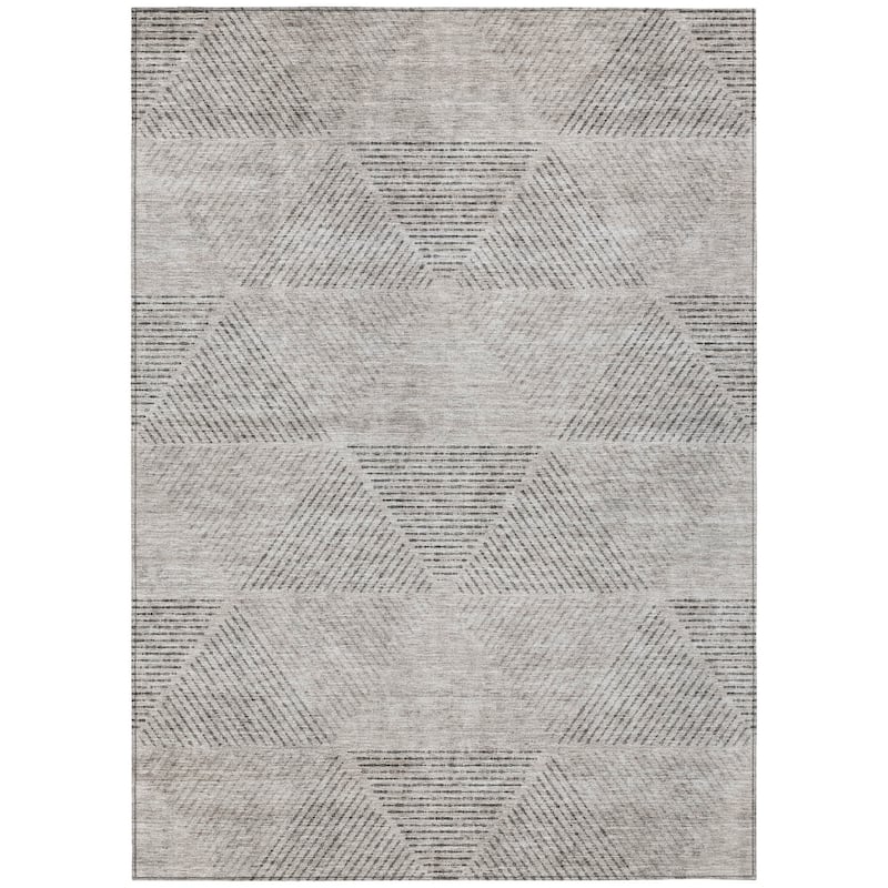 HomeRoots Geometric Transitional Rectangle Outdoor Rug