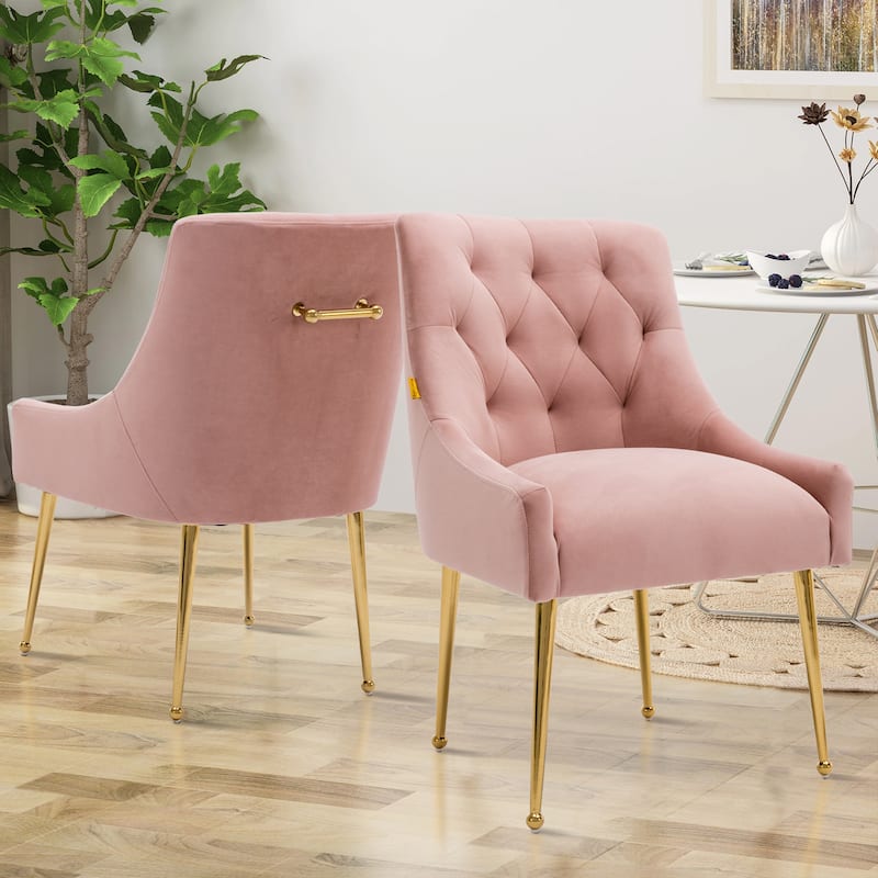 GZMR Tufted Velvet Upholstered Dinning Chairs (Set of 2)