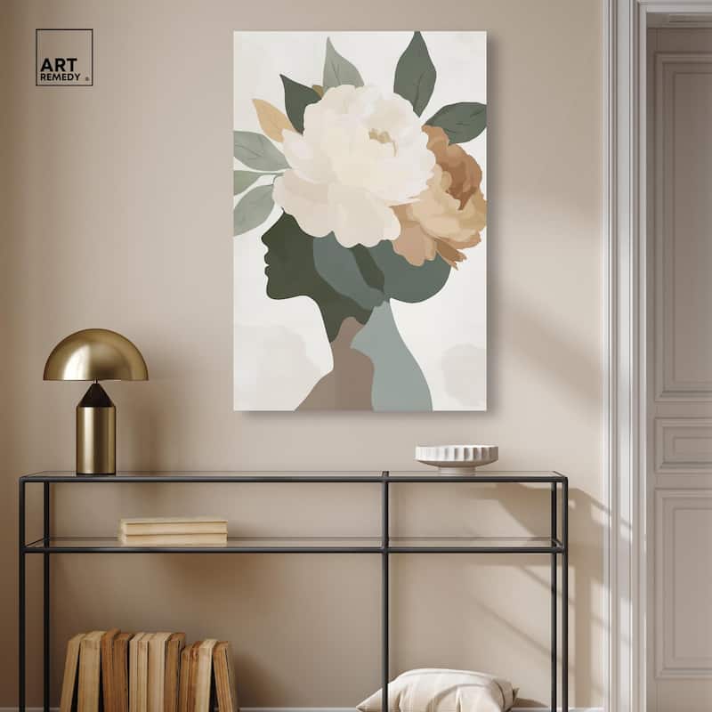 Floral Headpiece I Canvas by Art Remedy, Gallery Wrapped