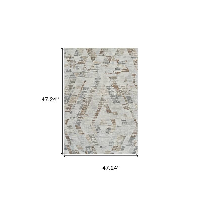 Bicus Distressed Abstract Modern Stain Resistant Woven Area Rug By HomeRoots