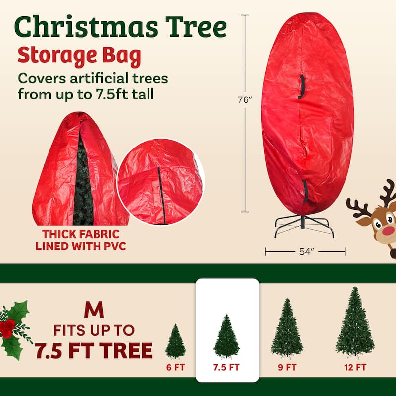 Elf Stor Premium Christmas Tree Cover Holiday Large Size 6' Tree