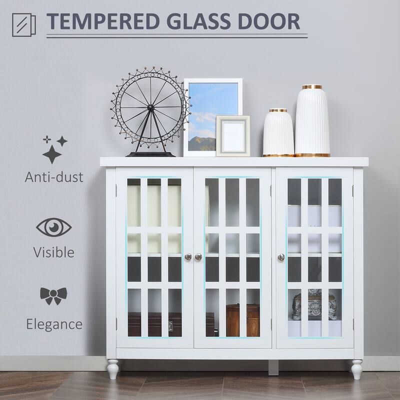 69" Tall Storage Cabinet with Movable Storage Shelves, Modern Style Pantry Cupboard Cabinet with Soft Close Doors, Coffee