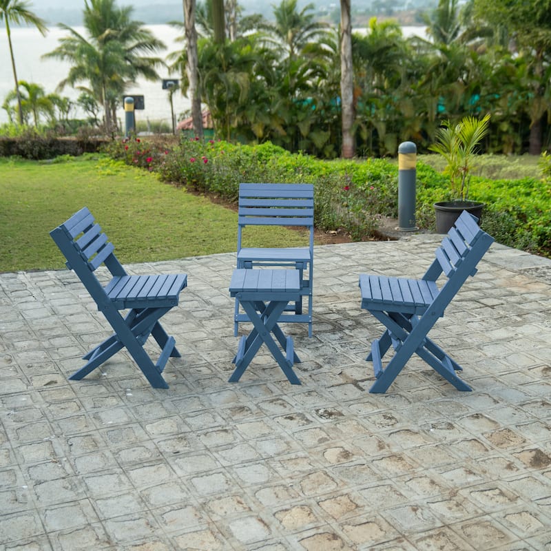 San Juan Fully Assembled All-Weather Recycled HDPE Outdoor Folding Bistro table