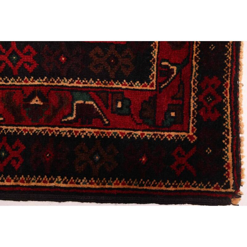 ECARPETGALLERY Hand-knotted Teimani Red Wool Rug - 3'9 x 6'4