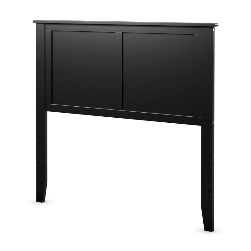 Gymax Twin Wood Headboard Flat Panel Pre-drilled Holes Height - Black