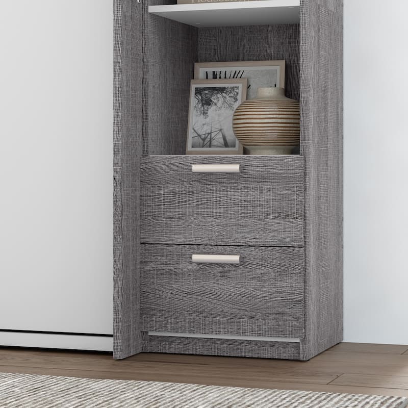 Cielo 2 Drawer Set for 20W Closet Organizer by Bestar - Bark Grey