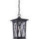 preview thumbnail 5 of 3, Grover 1-Light Outdoor Hanging Lantern in Mystic Black