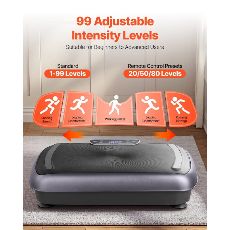 3D Vibration Plate Exercise Machine – 99 Speed Levels, Full-Body Workout Platform with Foot Acupressure