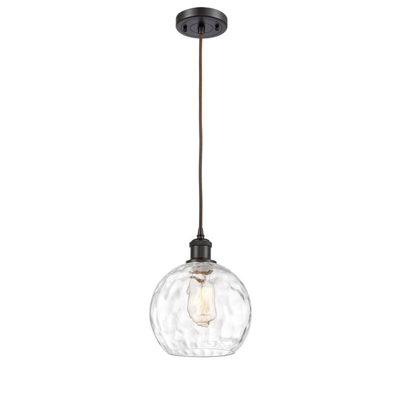 Innovations Lighting Ballston Athens Water Glass 1 Light 8" Cord Hung Mini Pendant - Oil Rubbed Bronze