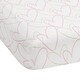 preview thumbnail 4 of 6, Lambs & Ivy Layla Pink/Gold Hearts & Love 4-Piece Nursery Baby Crib Bedding Set