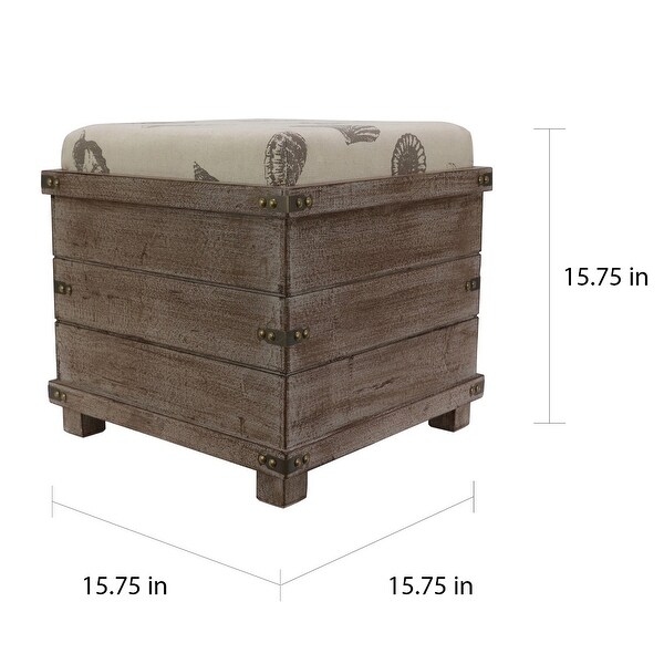 Hadley Weathered Storage Ottoman