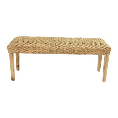 Chester Water Hyacinth Wood Bench