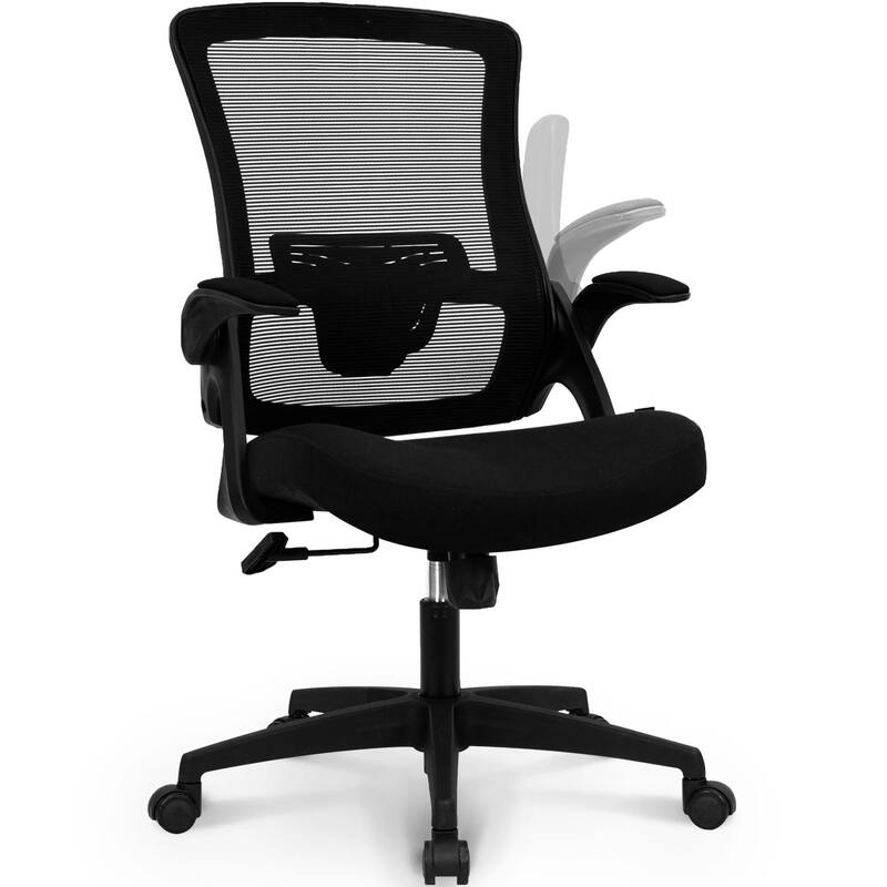 Neo Ergonomic Office Chair with Flip-up Arms and Adjustable Headrest - Black