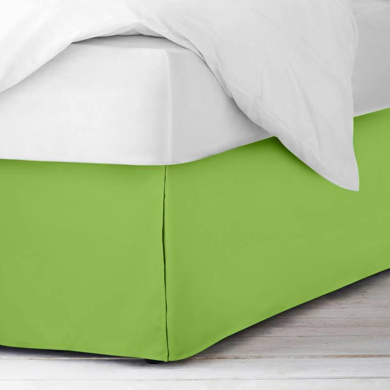 Clara Clark Pleated Bed Skirt-14 inch Tailored Drop - Soft Double Brushed Premium Microfiber Ruffle Bed Skirt - Includes 8 Pins