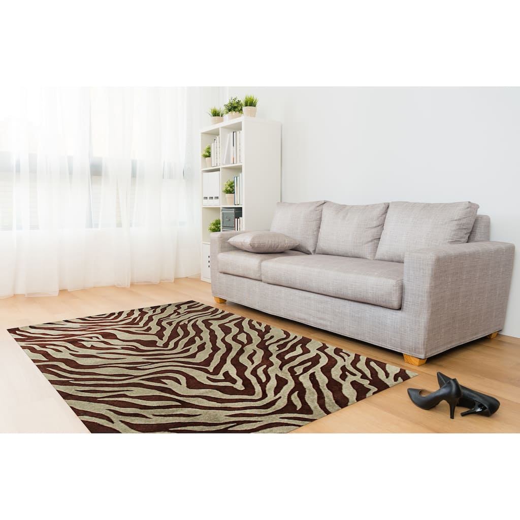 Green Transitional Transitional Wiled Tufted Area Rug - Elegant and Timeless Design - 5' x 8'
