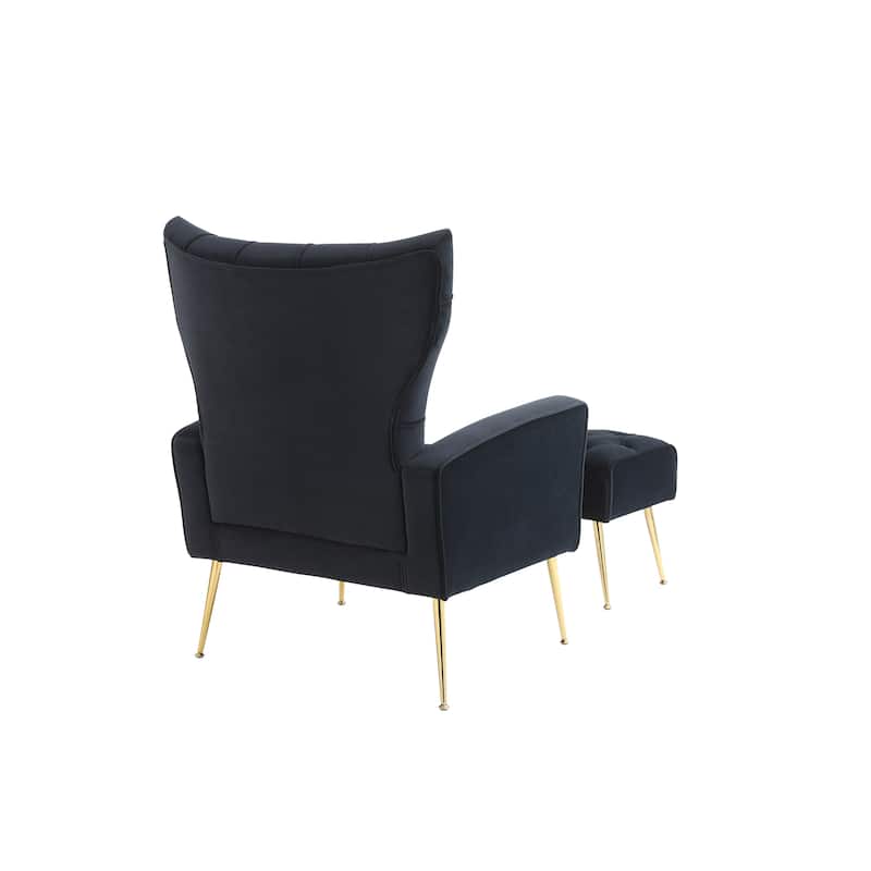 31.5" Velvet Button Tufted Arm Chair
