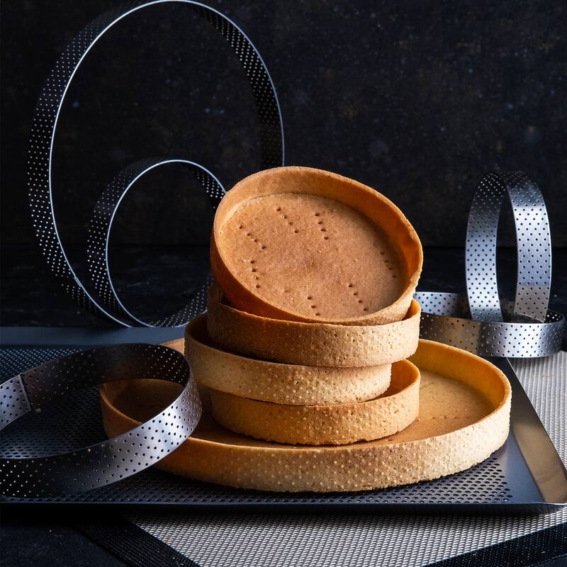 Stainless Steel Cake Rings Round Perforated Circle Baking Dessert Cake Ring