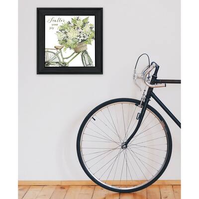 TrendyDecor4U Contemporary "SCATTER YOUR JOY WITH FLOWERS" Framed Print Wall Art