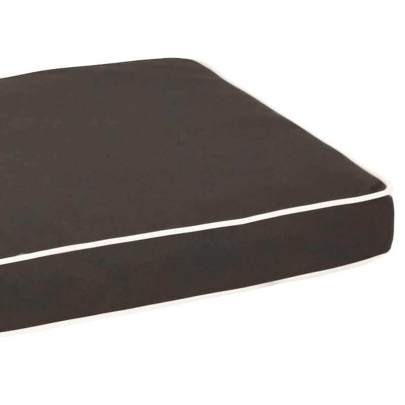 Kokomo Sunbrella Teak Lounge Chair Cushion Set - 23.5" x 23" x 5" - Black