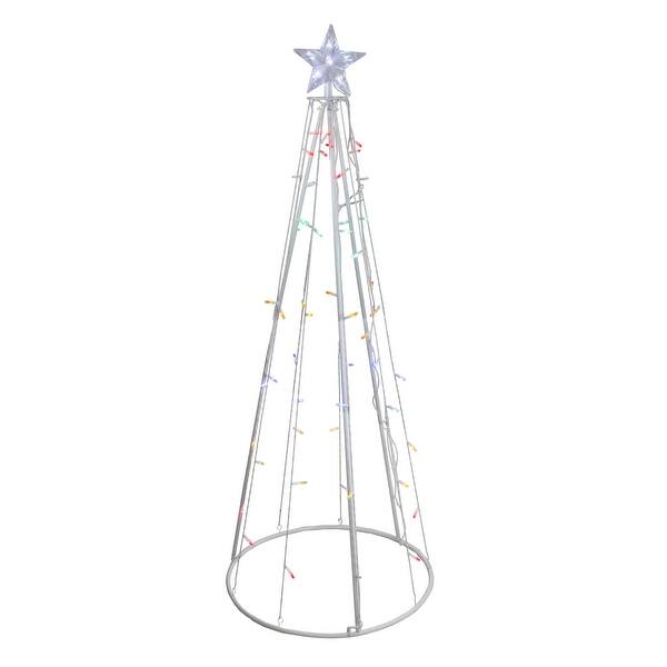 Shop 5 Multi Color Led Lighted Show Cone Christmas Tree Outdoor Decoration Overstock 16538677