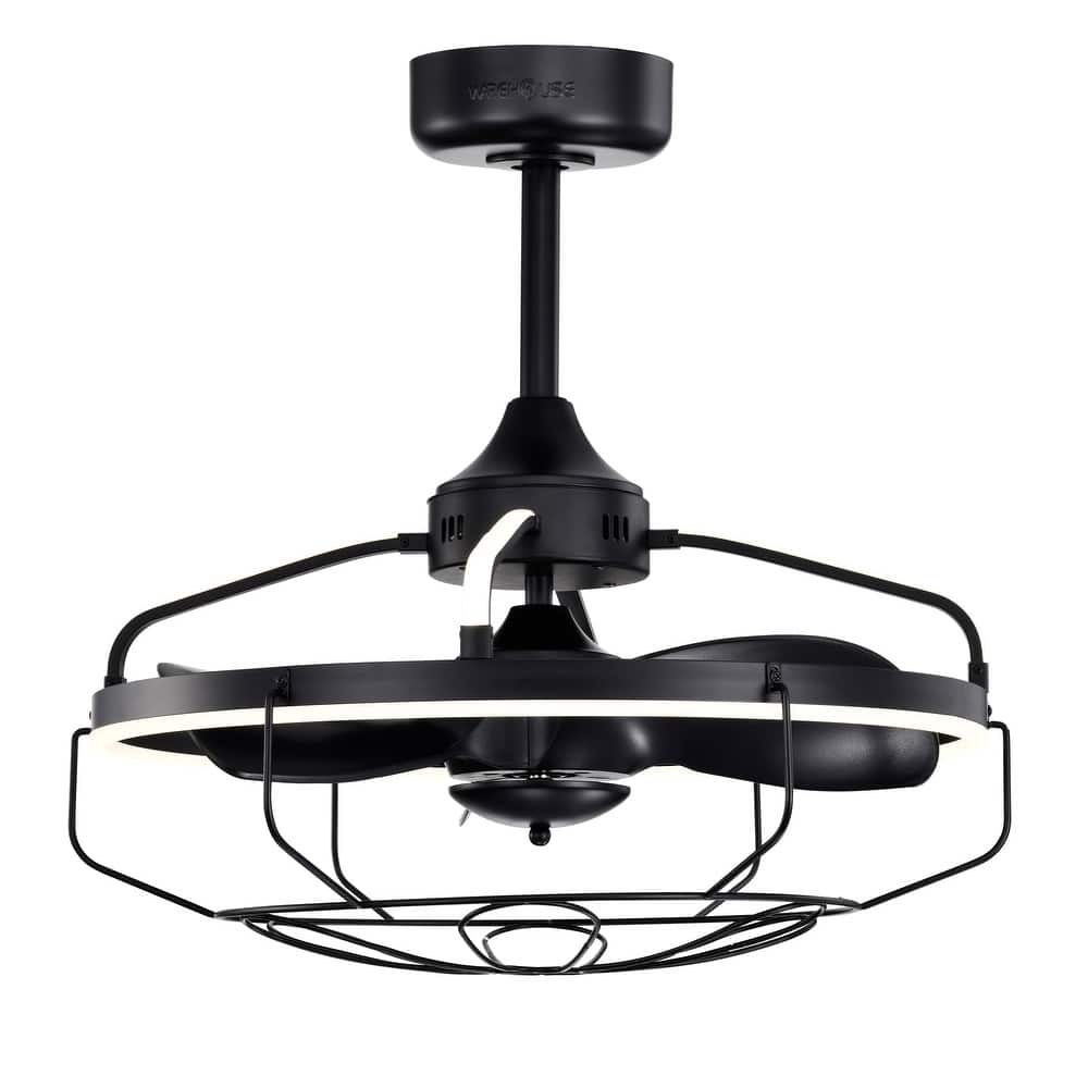 Dhooma 25 Inch Chrome Finished Modern LED Ceiling Fandelier with Remote