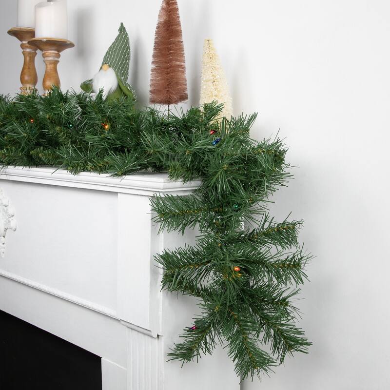 9' x 10" Pre-Lit Chatham Pine Artificial Christmas Garland Multi-Color Lights