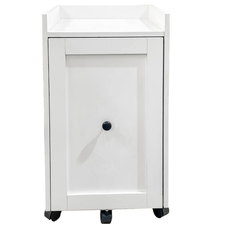 Organizer for Pantry -Sliding out Snack Cabinet, Multi-Layer Soda Can Organizer, Mobile Snack Storage Rack with Wheels