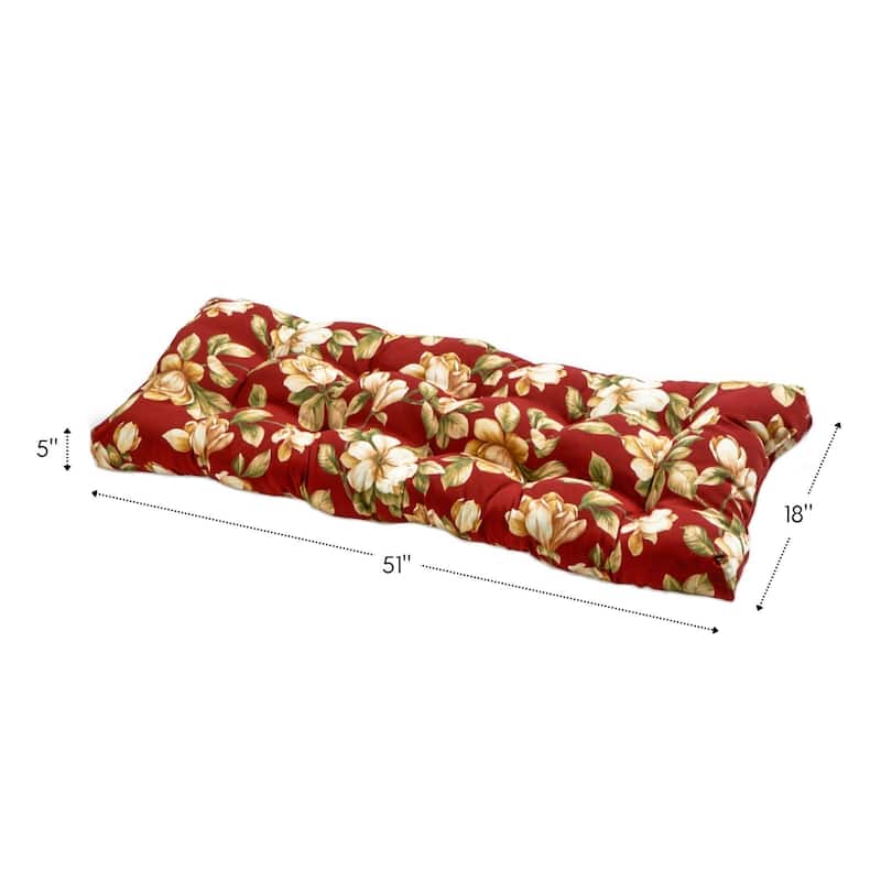 Roma 18-inch x 51-inch Outdoor Floral Bench Cushion (Cushion Only)