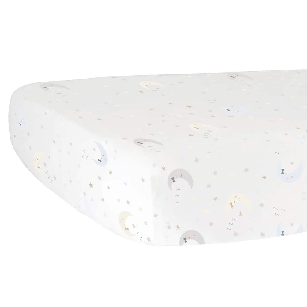 Hello Spud Man-on-Moon Fitted Crib Sheet - 52"x 28" x 9"
