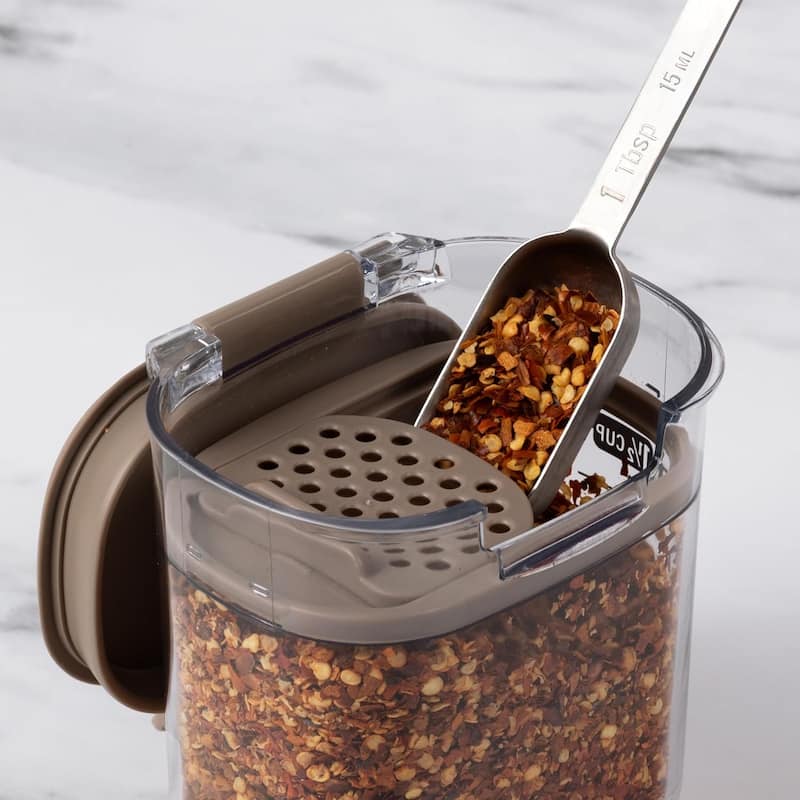 ProKeeper+ 9 Piece Clear Plastic Airtight Food Flour and Sugar Baker's Kitchen Storage Organization Container