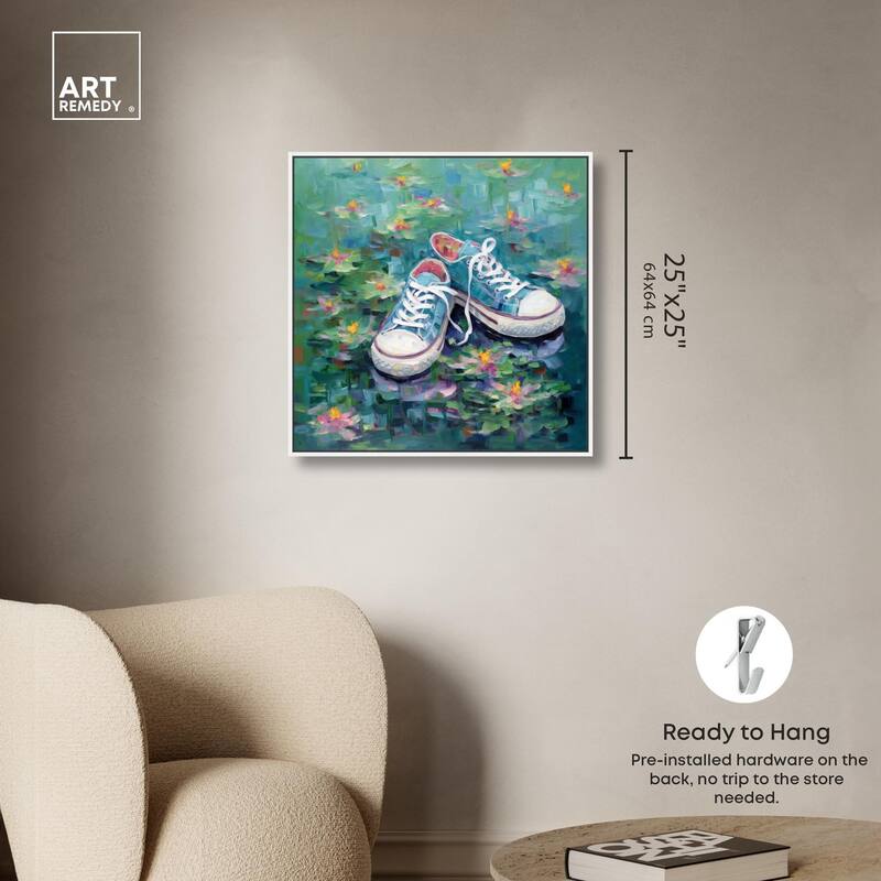 Lily Pad Sneakers II Canvas by Art Remedy