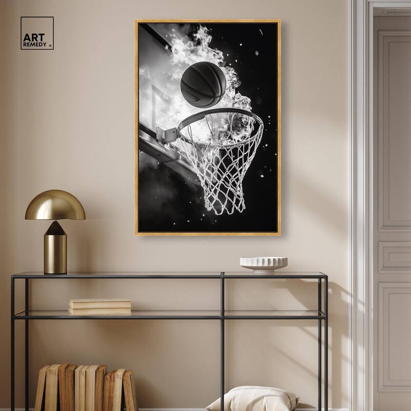 Scorch Some Hoops Canvas by Art Remedy