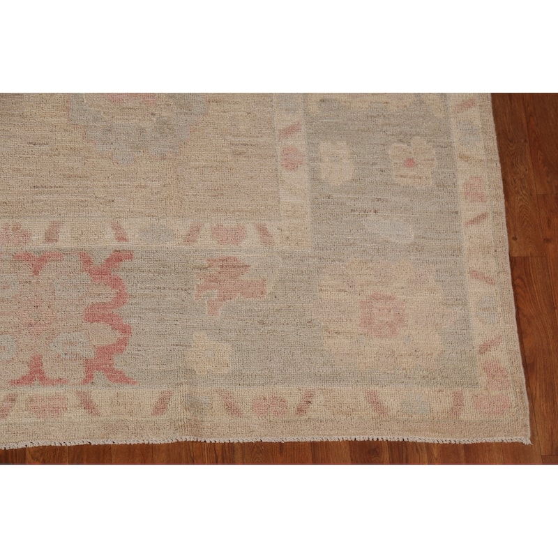Vegetable Dye Oushak Turkish Square Area Rug Handmade Wool Carpet - 10'1"x 9'8"
