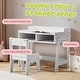 preview thumbnail 10 of 12, MDF Children's Study Desk And Chair Set With 2 Storage Compartments