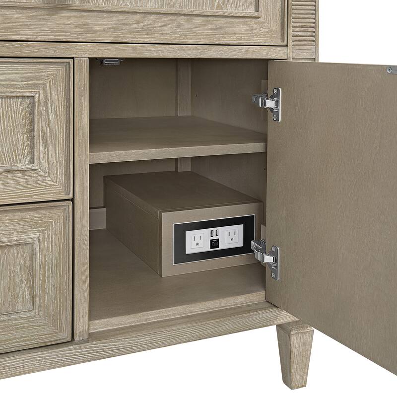 James Martin Vanities Lorelai 36" Single Vanity, Whitewashed Oak