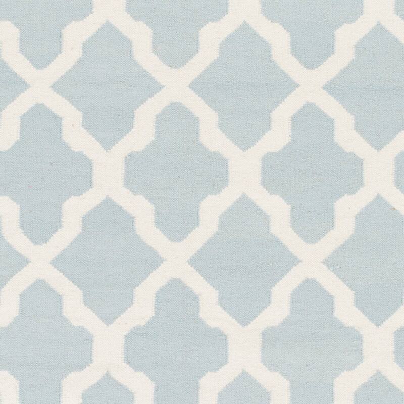 Hand-Woven Ashley Lattice Reverisble Flatweave Wool Area Rug - 5' x 8'