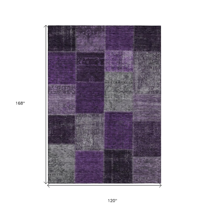 HomeRoots Patchwork Transitional Rectangle Outdoor Rug