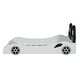 preview thumbnail 3 of 7, Twin Size Race Car-Shaped Platform Bed with LED and Upholstered Backrest