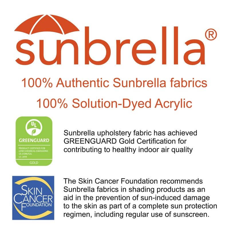 Closeout - Tropishade 8x11' Alum Bronze Umbrella, Sunbrella 8065 Carnegie Celeste